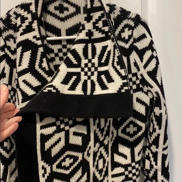 Oversized Chunky Sweater Jacket Shacket Tribal - Picture 6 of 14